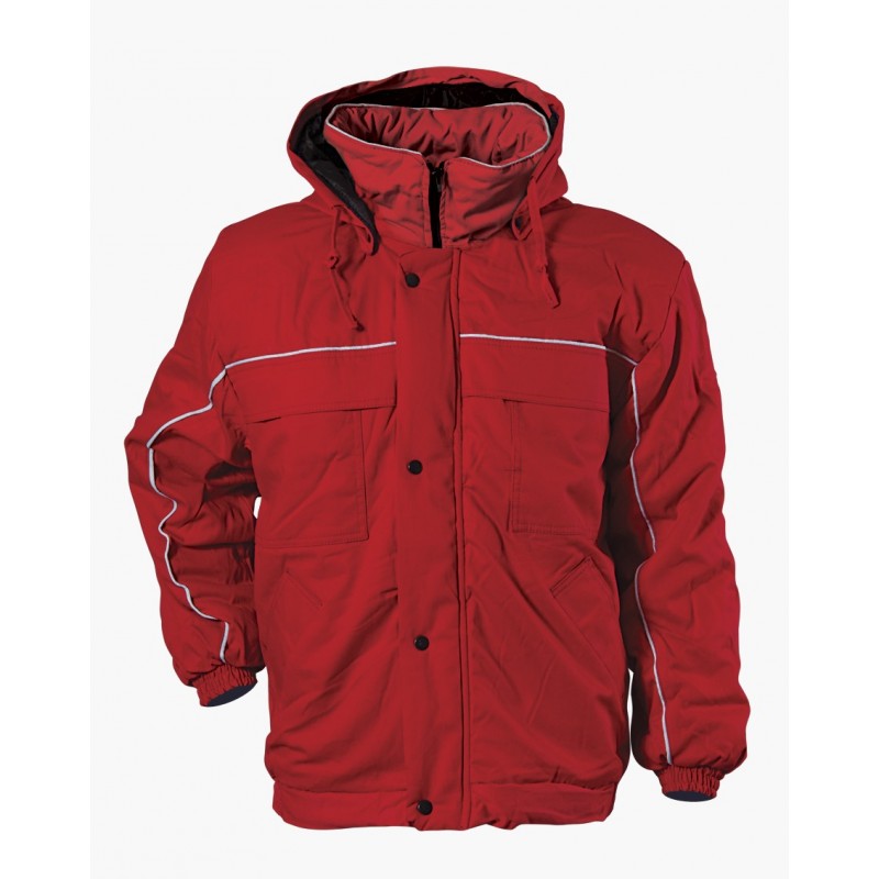 Waterproof semi-overall and jacket (red), 100% cotton. Code: 3019/18-R1