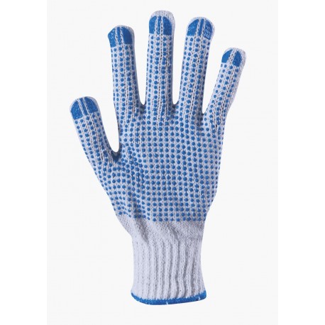 Работни ръкавици плетени с полимерни капки PLOVER Код: 077114