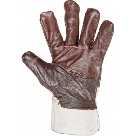 Работни ръкавици от лицева телешка кожа и плат  Код: 077042