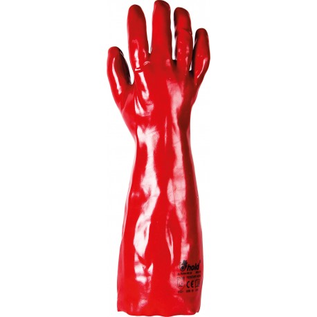 Работни ръкавици PVC с подплата от памук, 45 см