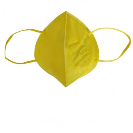 Сгъваема маска за дихателна защита N95 FFP2- жълта