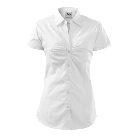 Дамска официална риза с къс ръкав CHIC 214- бяла