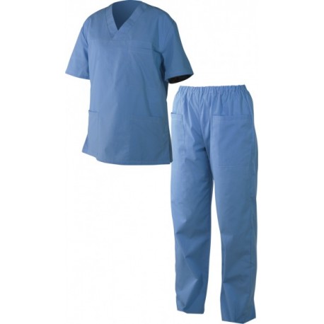 Медицински дрехи - туника с панталон M3 /син/ Код: 078591