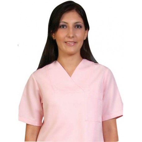 Дамски медицински комплект с къс ръкав /розов/  Код: 010423092