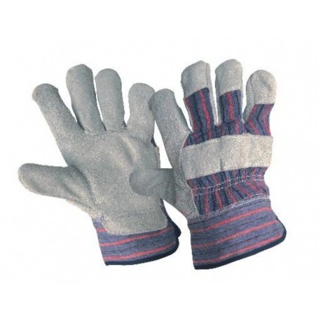 Работни ръкавици от цепена кожа /велур/ и плат GULL Код: 0105010