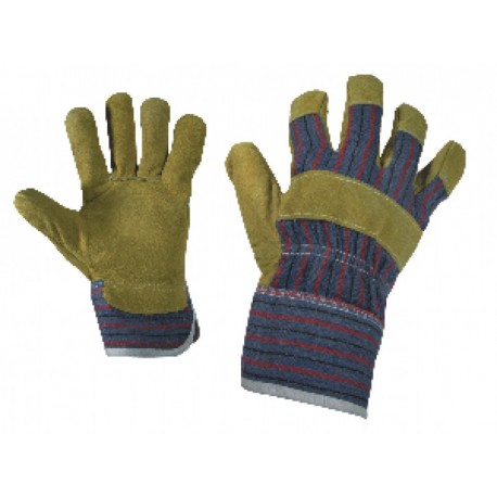 Работни ръкавици от цепена телешка кожа и плат TERN Код: 0105008