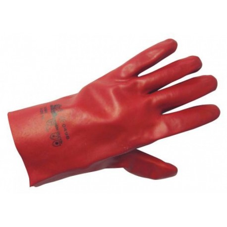 Работни ръкавици PVC с подплата от памук, REDSTART 27 Код: 0105028