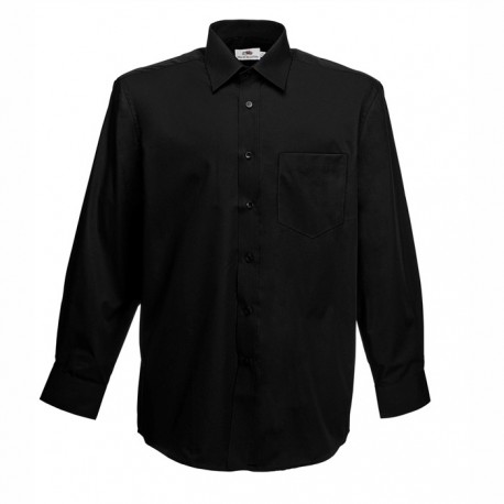 Класическа мъжка риза с дълъг ръкав ID 64 (черна)