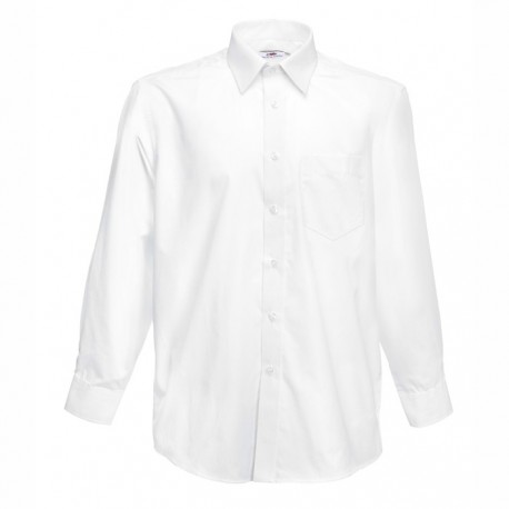 Класическа мъжка риза с дълъг ръкав ID 64 (бяла)