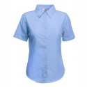 Дамска класическа риза с къс ръкав (светло синя)