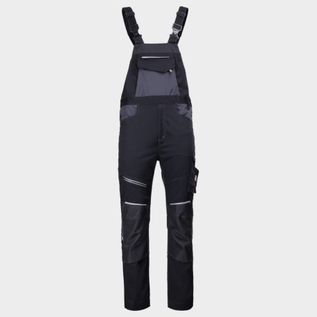 Работен полугащеризон REVOLT STRETCH BLACK/DARK GREY/GREY